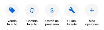 Layer 3 UI — buy/sell/finance/service action modules
