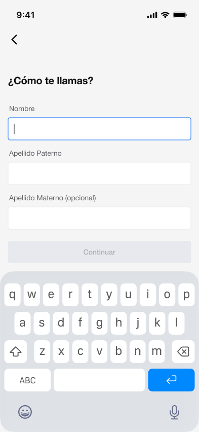La carga del nombre agrega información de identidad como parte de una configuración progresiva de la cuenta.