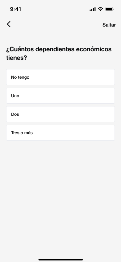 Los dependientes completan otra etapa del perfil financiero progresivo.