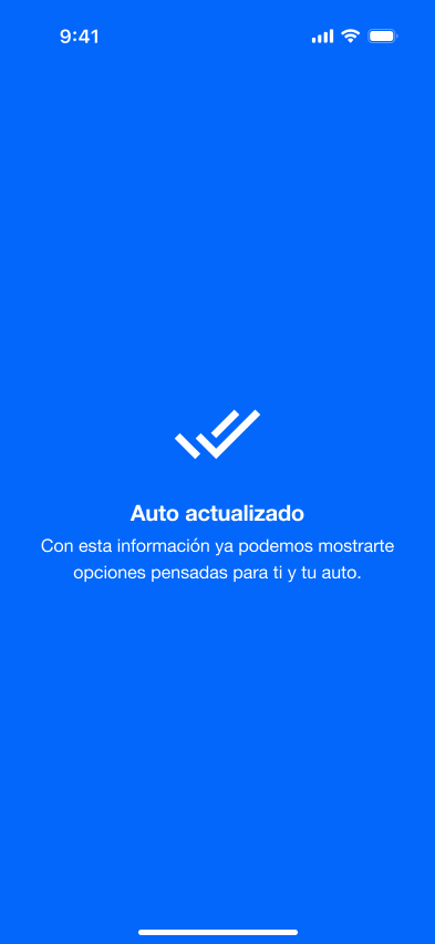 El estado de vehículo actualizado confirma que los datos recuperados o corregidos ya respaldan el journey activo.